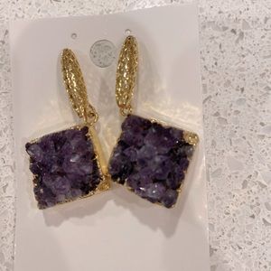 Cluster Amethyst Earrings